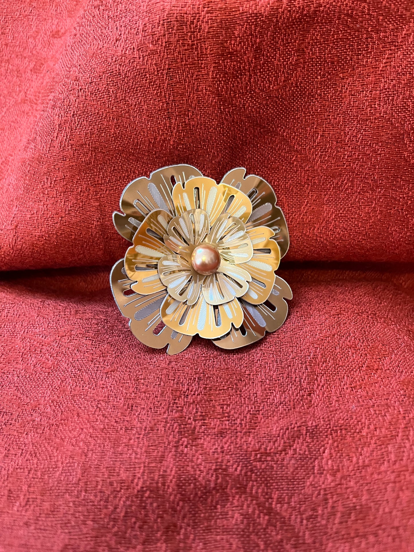 Foil Floral Pin-Made In Italy