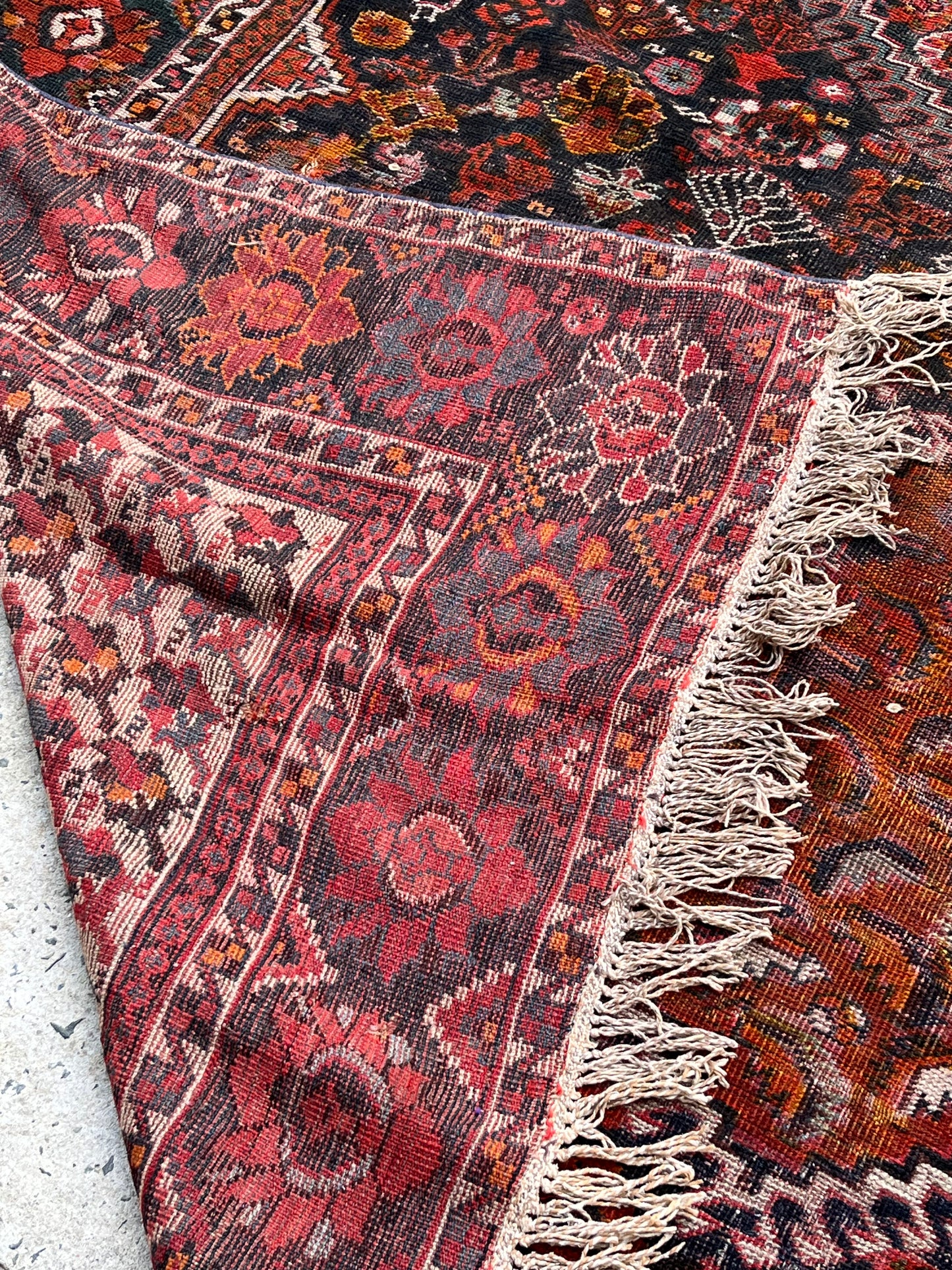 Antique Qashqai Tribal Rug 10 x 12
