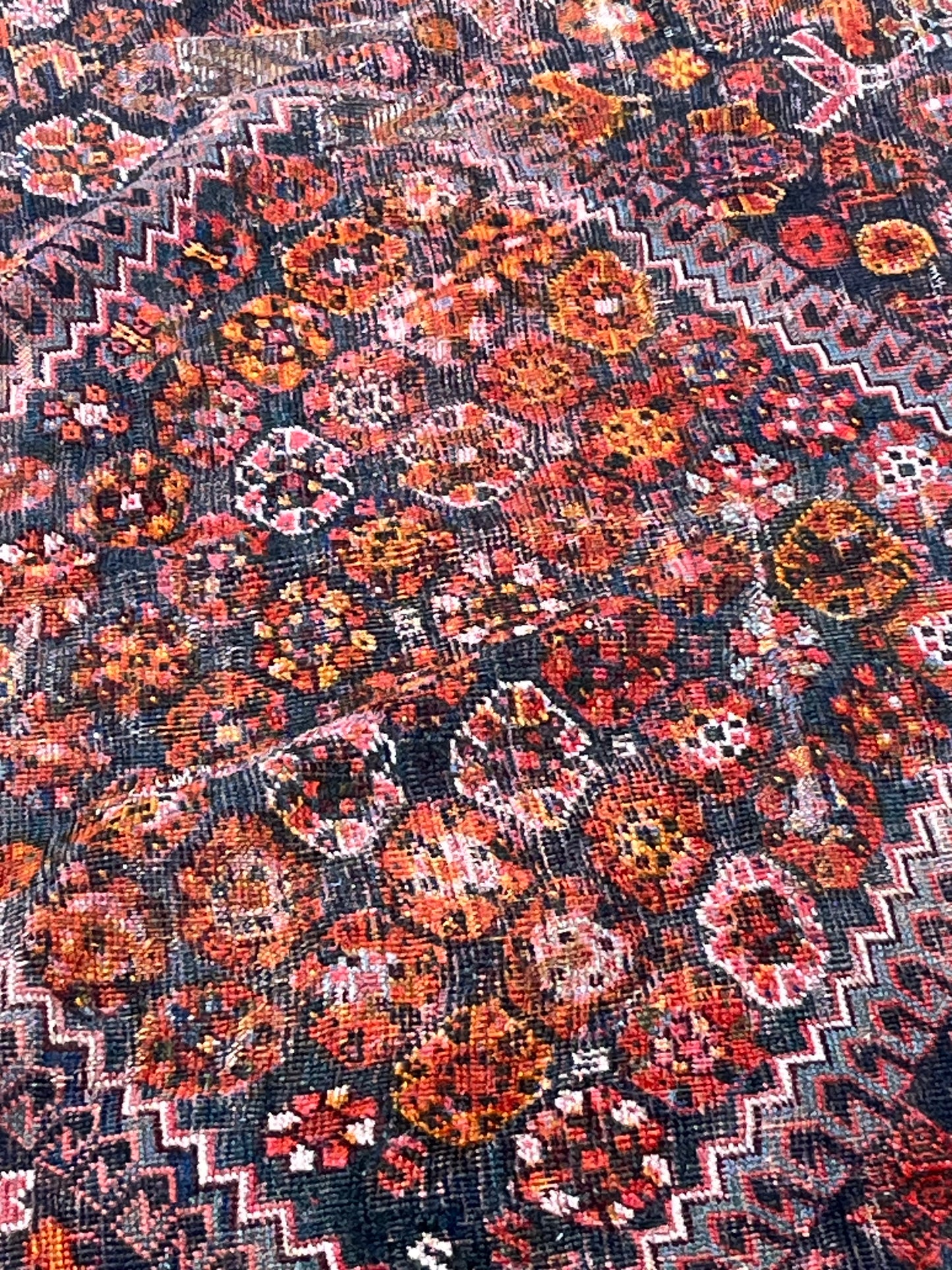 Antique Qashqai Tribal Rug 10 x 12