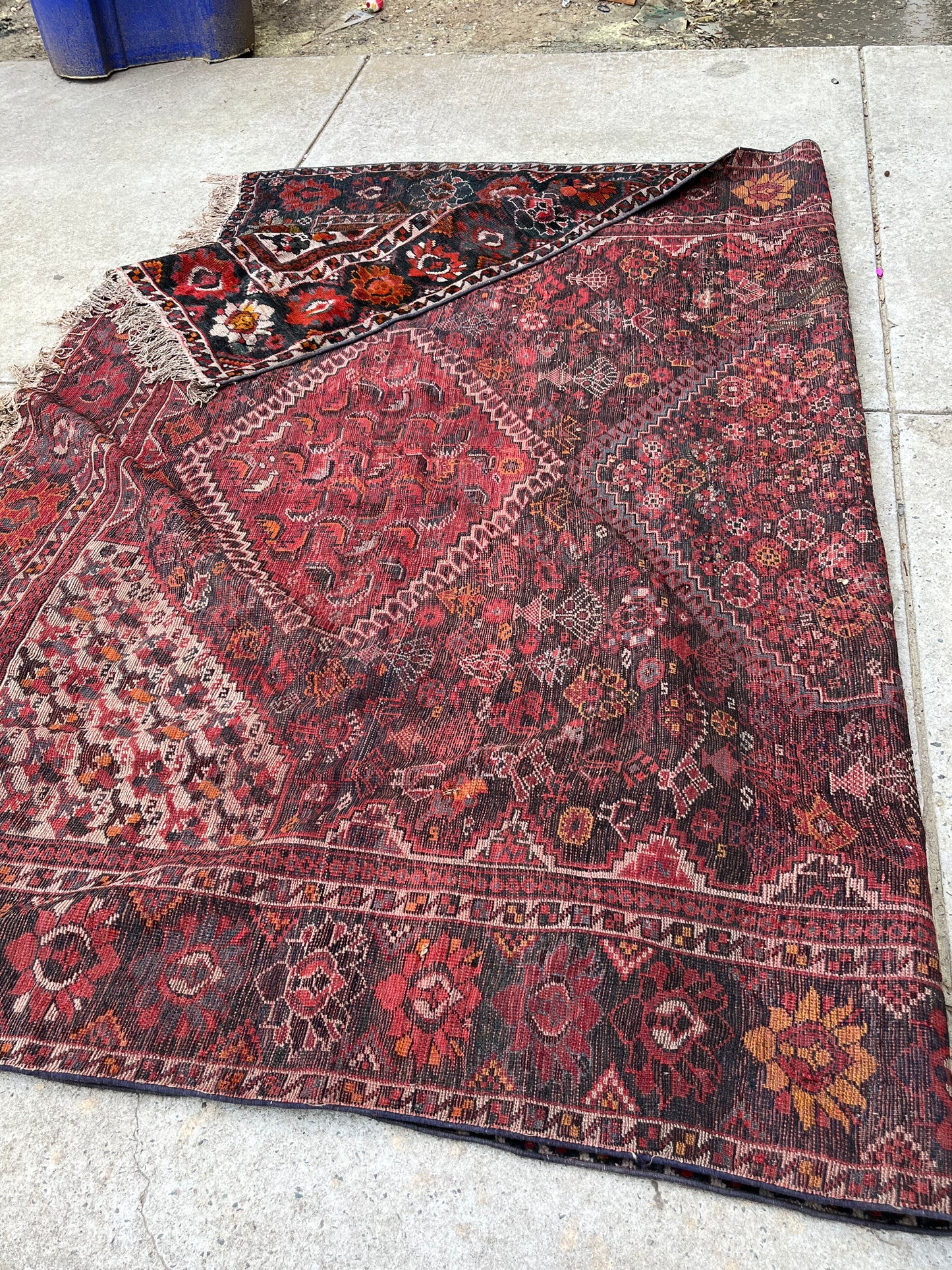 Antique Qashqai Tribal Rug 10 x 12