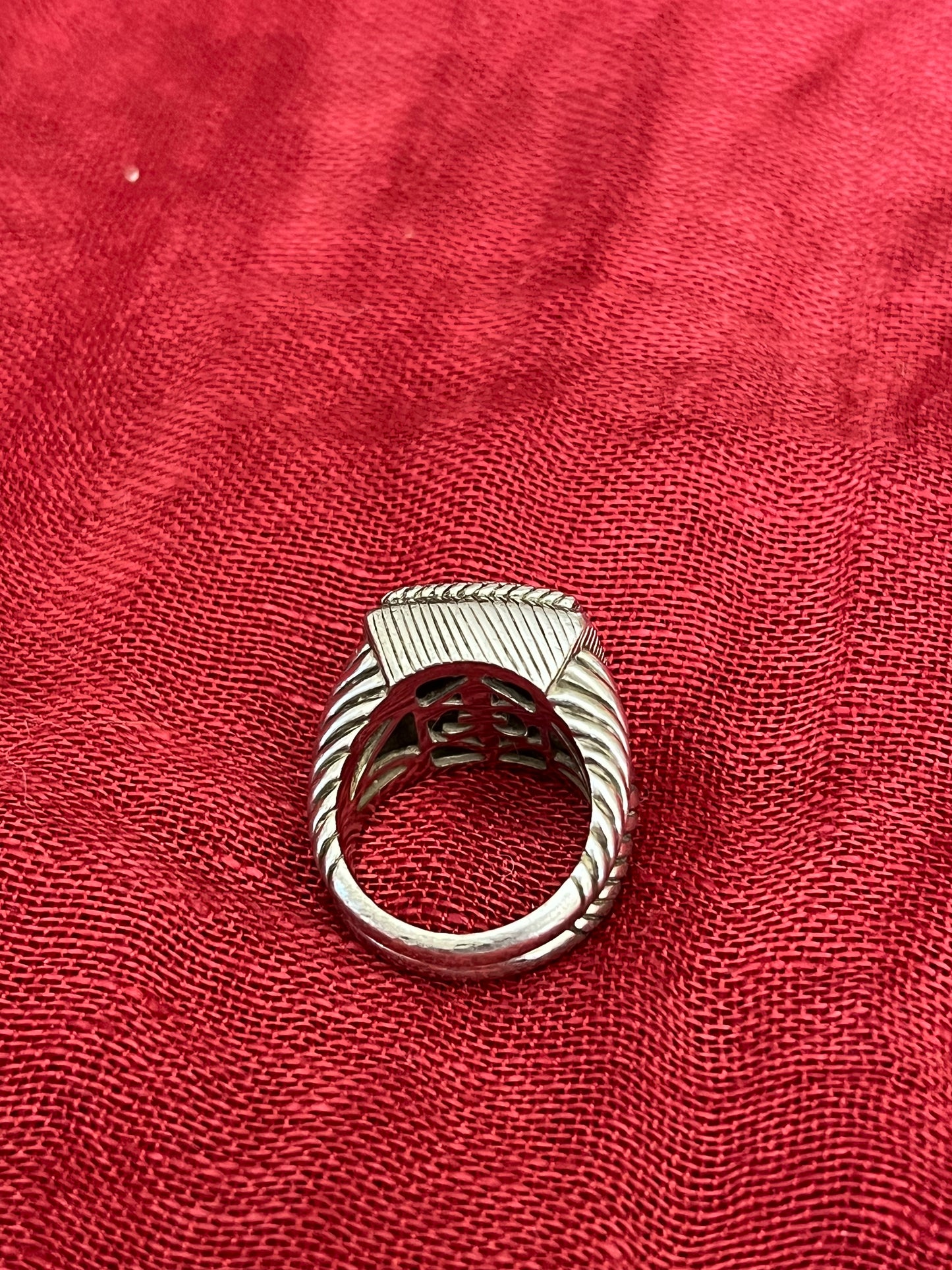 Judith Ripka Sterling Silver and Blue Topaz Ring-sz 6.5