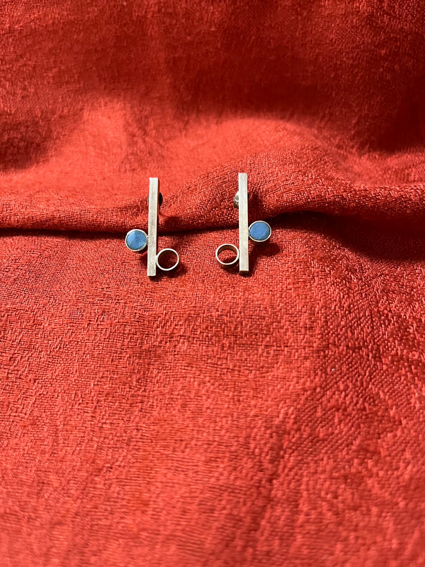 Modern-Style Sterling Post Earrings