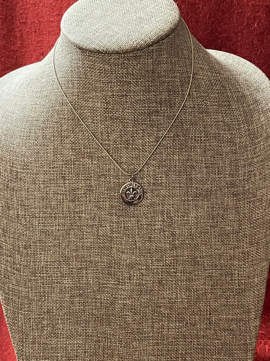 Sterling New Orleans Saints Pendant Necklace