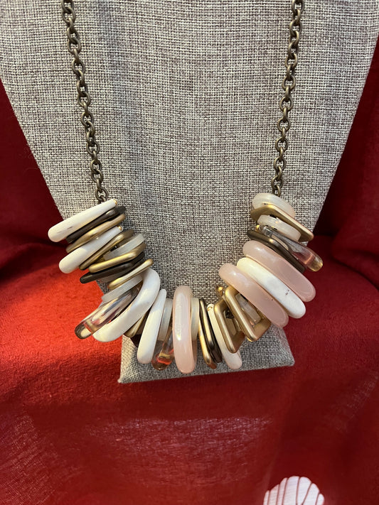 PONO Made in Italy Long Statement Necklace with Acrylic Charms