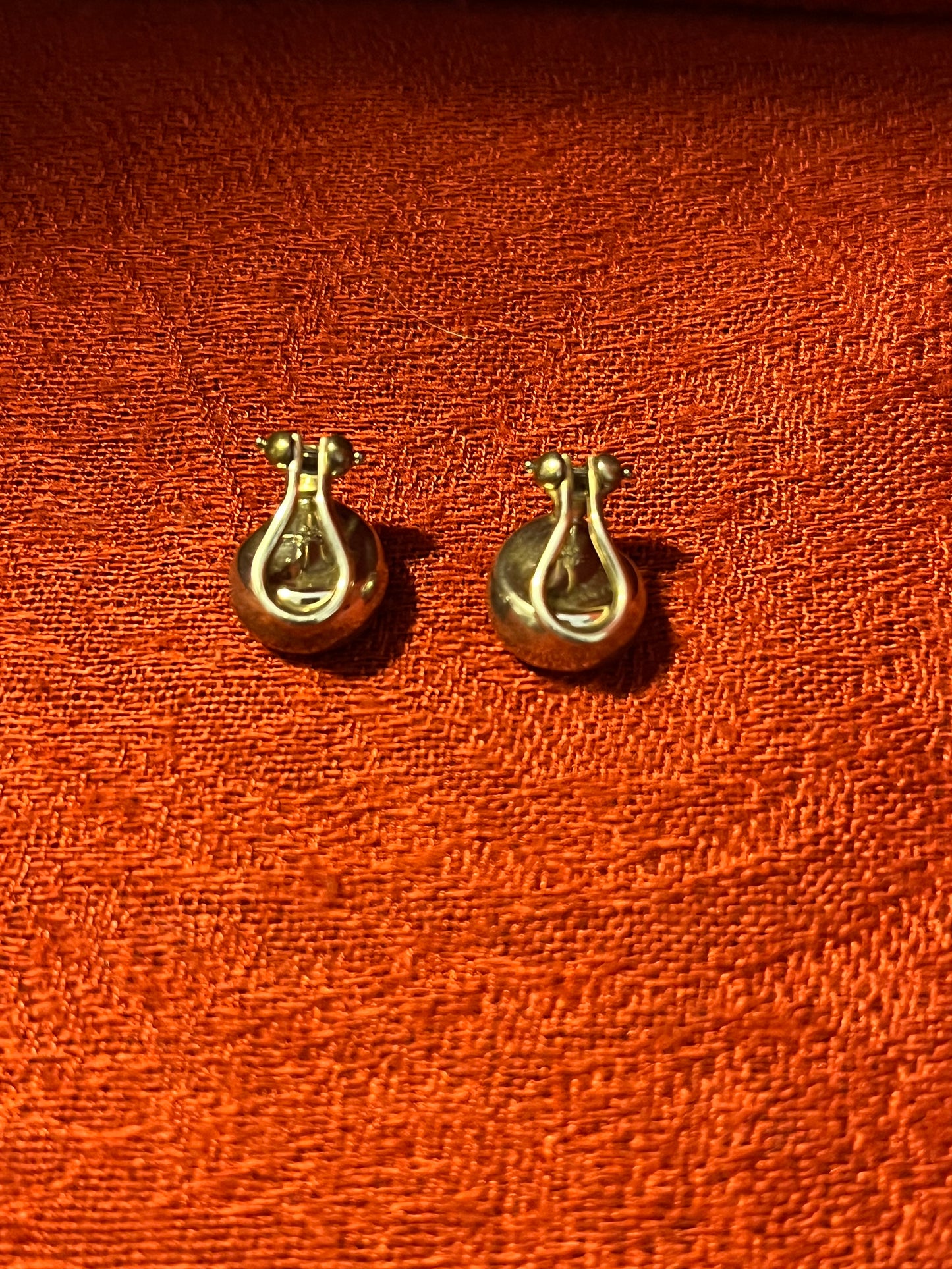 Tiffany & Co Elsa Peretti Sterling Silver "Bean" Clip On Earrings-No Box