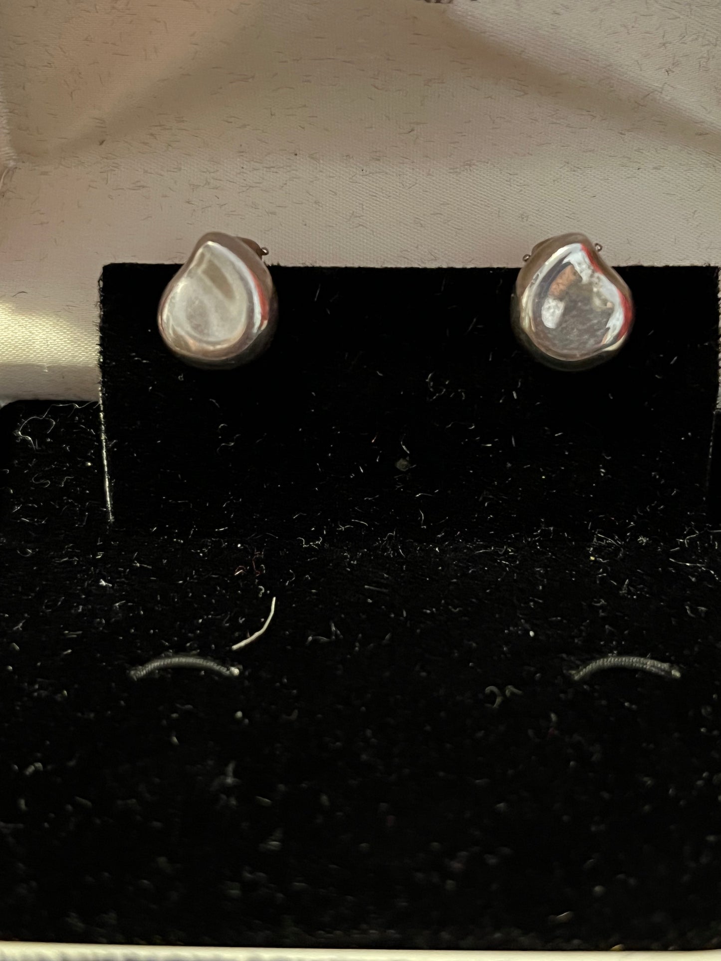 Tiffany & Co Elsa Peretti Sterling Silver "Bean" Clip On Earrings-No Box