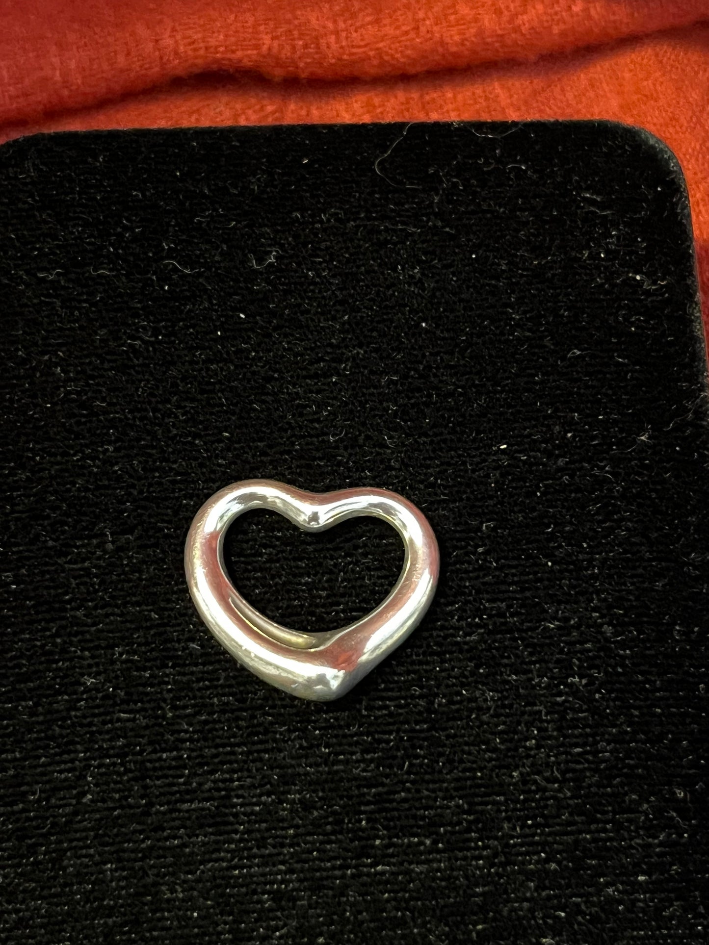 Tiffany & Co Sterling Silver Elsa Peretti Floating Heart Charm-No Box or Pouch