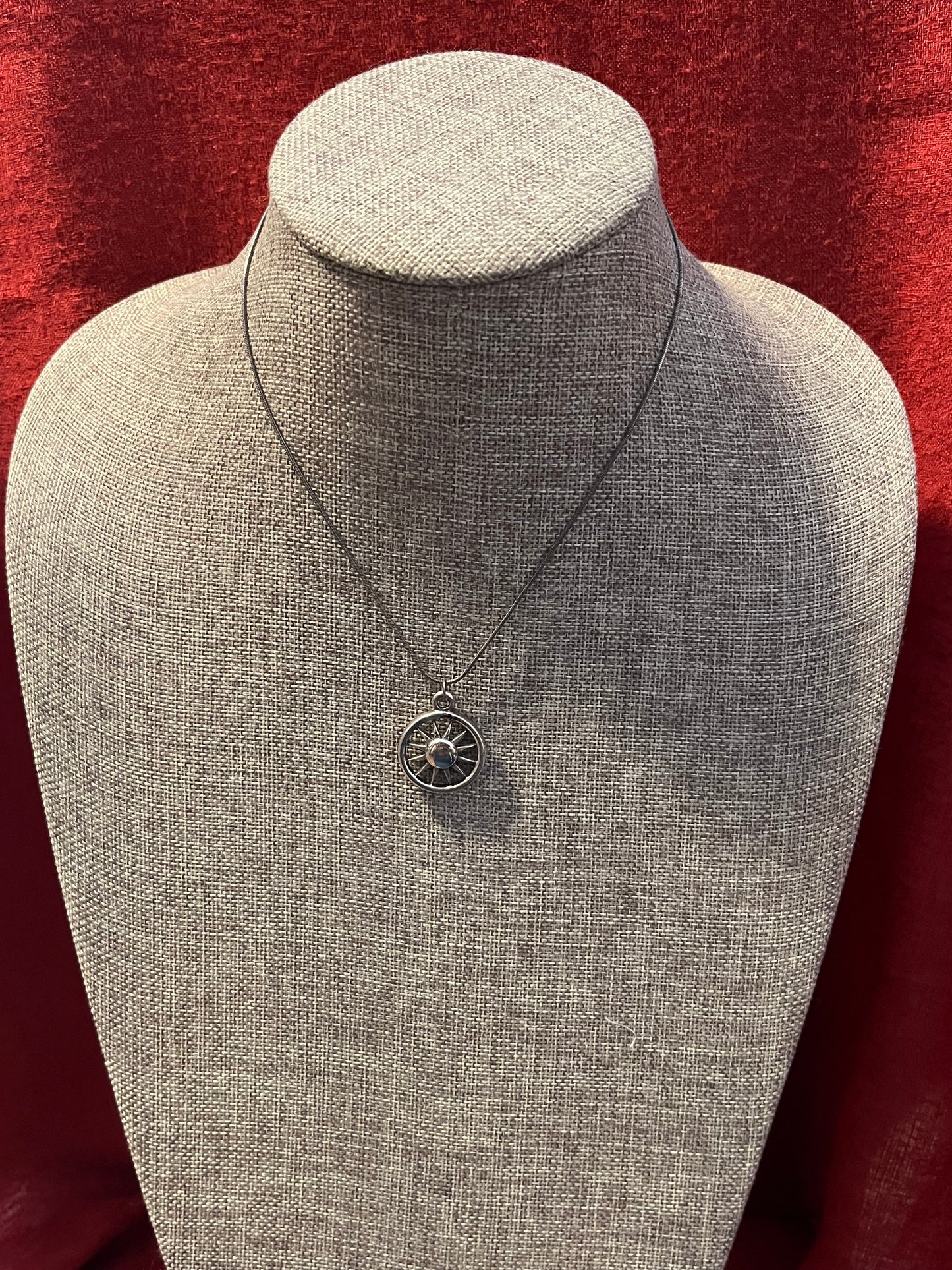 Vtg 2003 Tiffany & Co Sterling Sun Wheel Sunburst Pendant-No Box