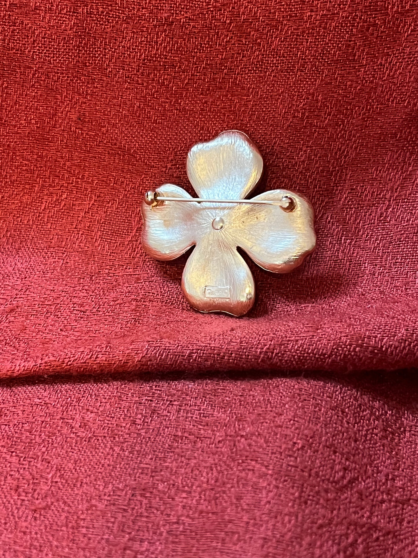 Vintage Goldtone Trifari Dogwood Brooch