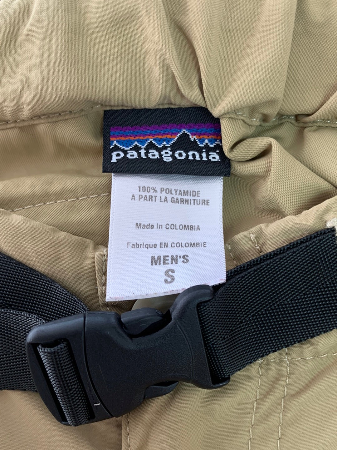 PATAGONIA dark khaki Men's Belted Convertible Nylon Hiking Pants - S