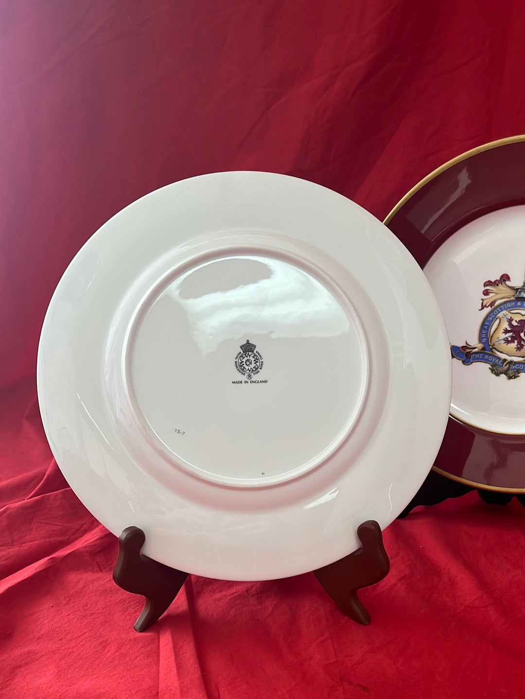 VTG -- ROYAL WORCESTER FINE BONE CHINA Scottish and Western Railway Dinner Plate -- Set of 2