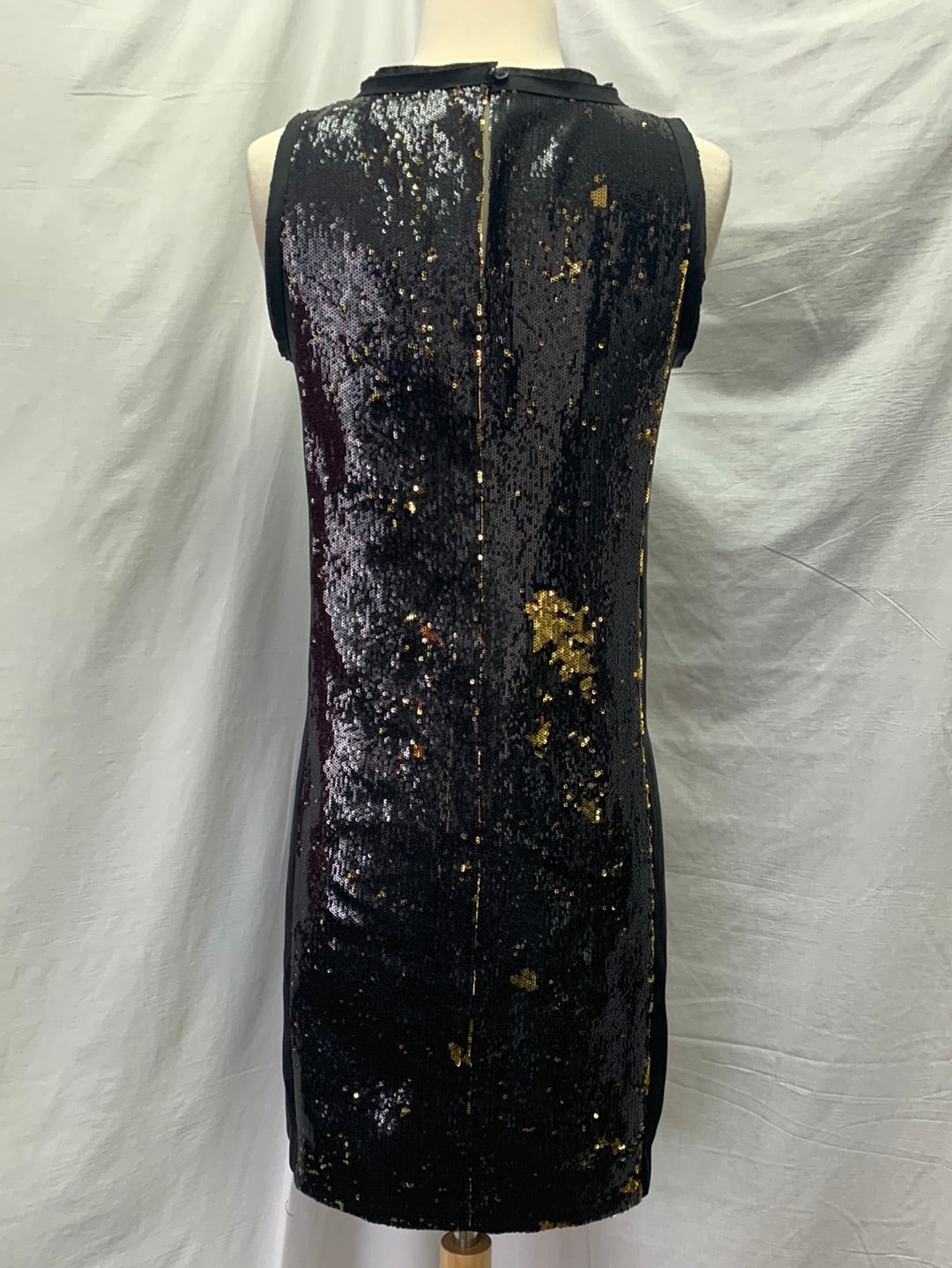 NWT - MICHAEL MICHAEL KORS black gold Sequin Sleeveless Dress - 4