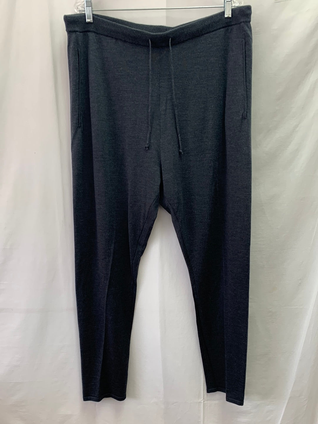 NWT - EILEEN FISHER charcoal gray Merino Wool Pull On Knit Jogger Pants - 1X
