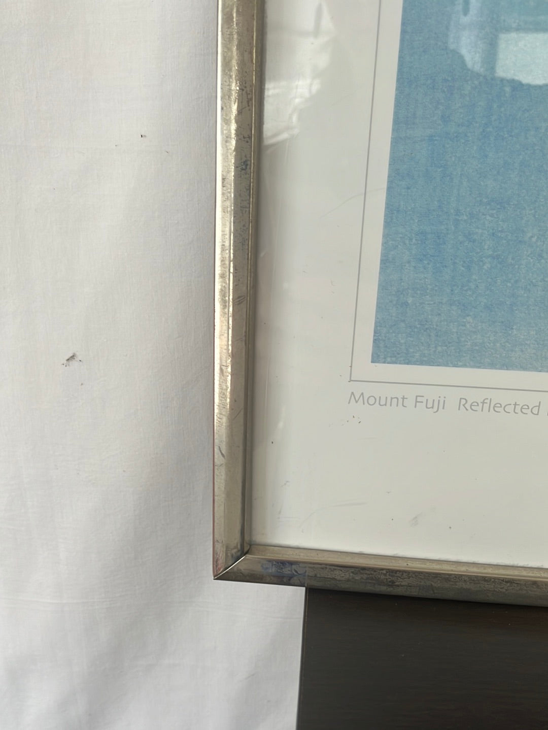 VTG -- FRAMED PRINT -- Hokusai 'Mt. Fuji Reflected in Lake Misaica,' from 36 Views of Mt Fuji Series
