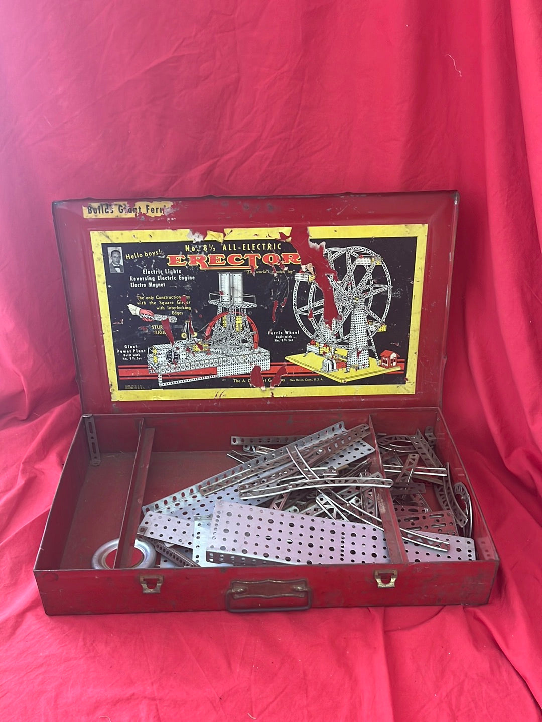 VTG -- A.C. GILBERT 8 1/2 ERECTOR SET Ferris Wheel -- Incomplete