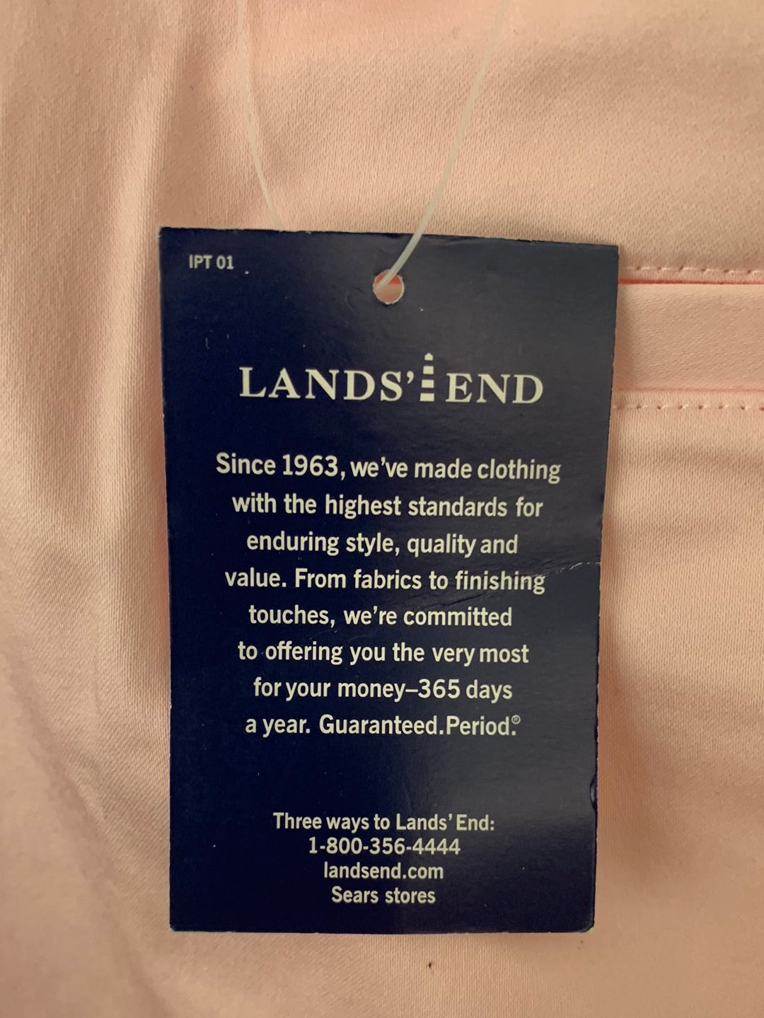 NWT - LANDS' END light pink Stretch Cropped Pants - 10