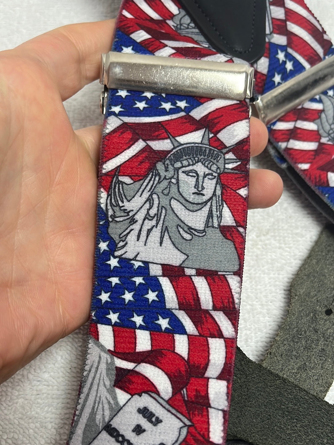 Unbranded Fourth of July Lady Liberty Festive Suspenders -- Size XL