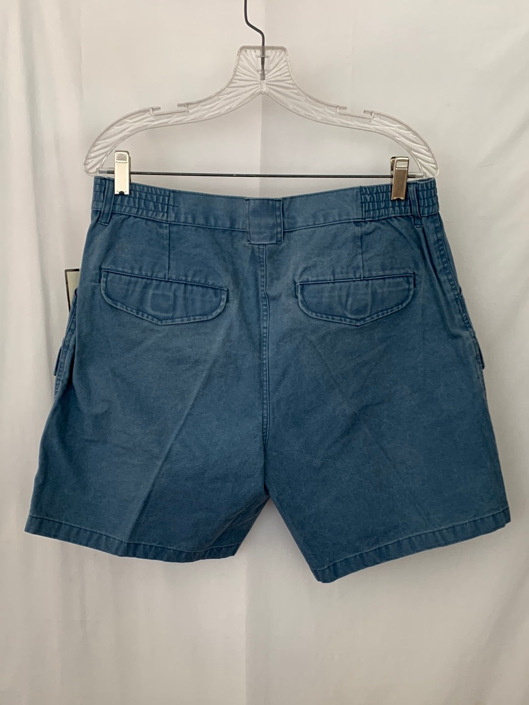 NWD - SIERRA PACIFIC distressed blue Canvas Elastic Waist Cargo Shorts - 34