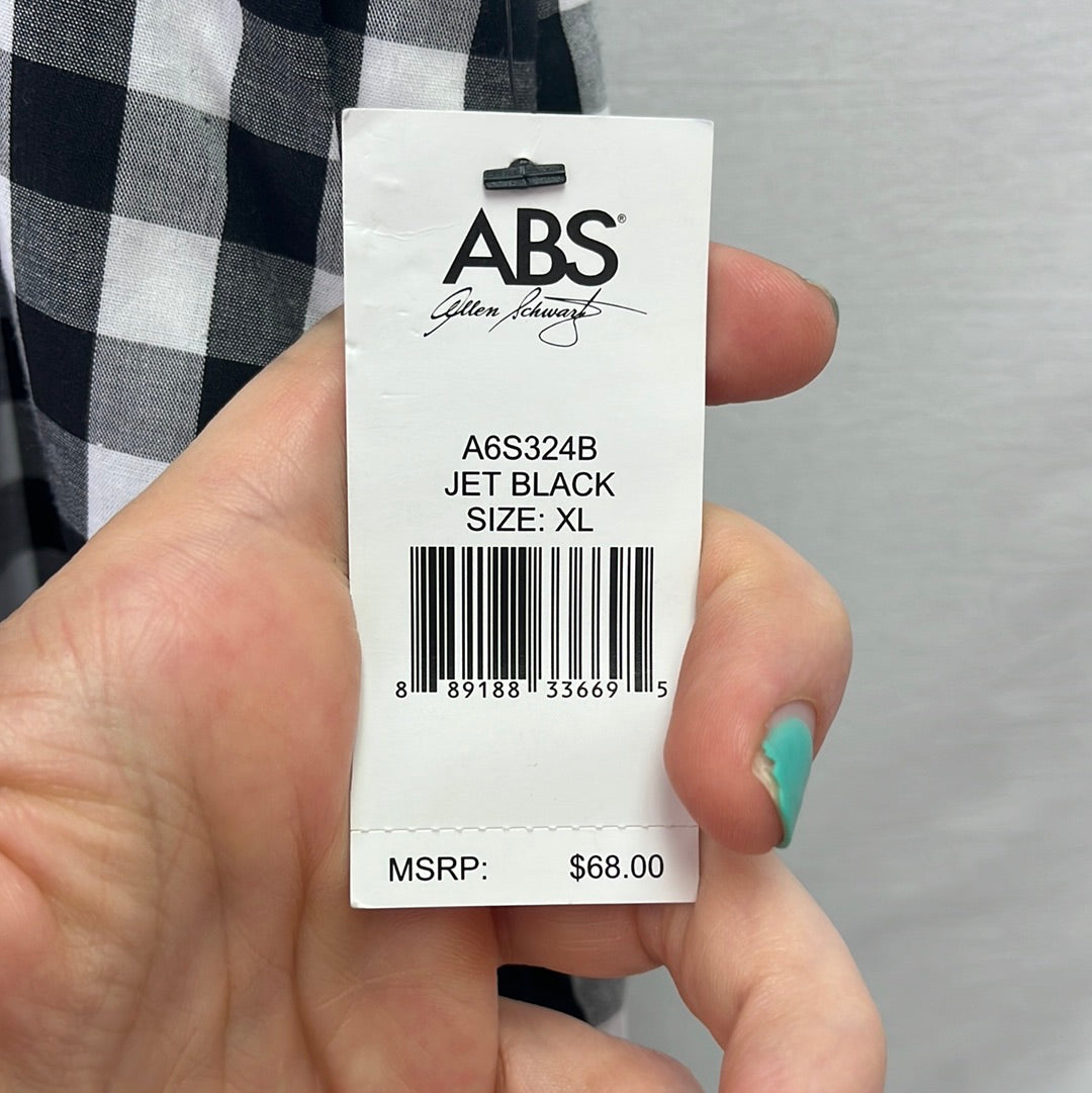 NWT -- ABS ALLEN SCWHARZ Black and White Checkered Skort -- Size: Large