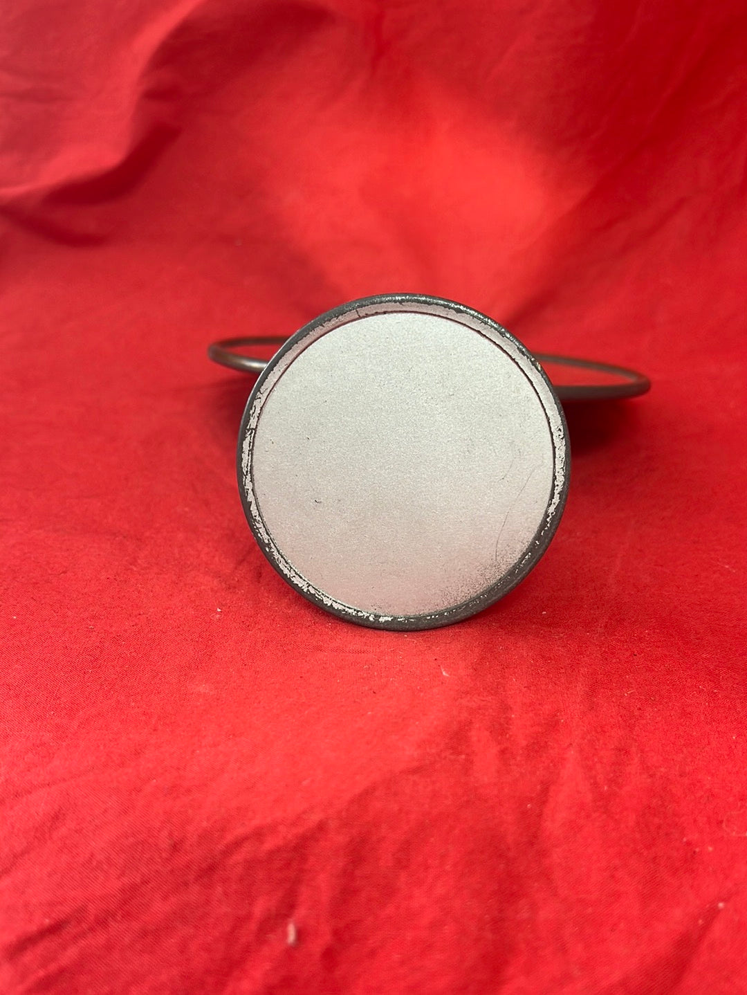 ANTIQUE -- Purple Vanity Mirror with Three Dancing Nymphs and Reclining Cupid