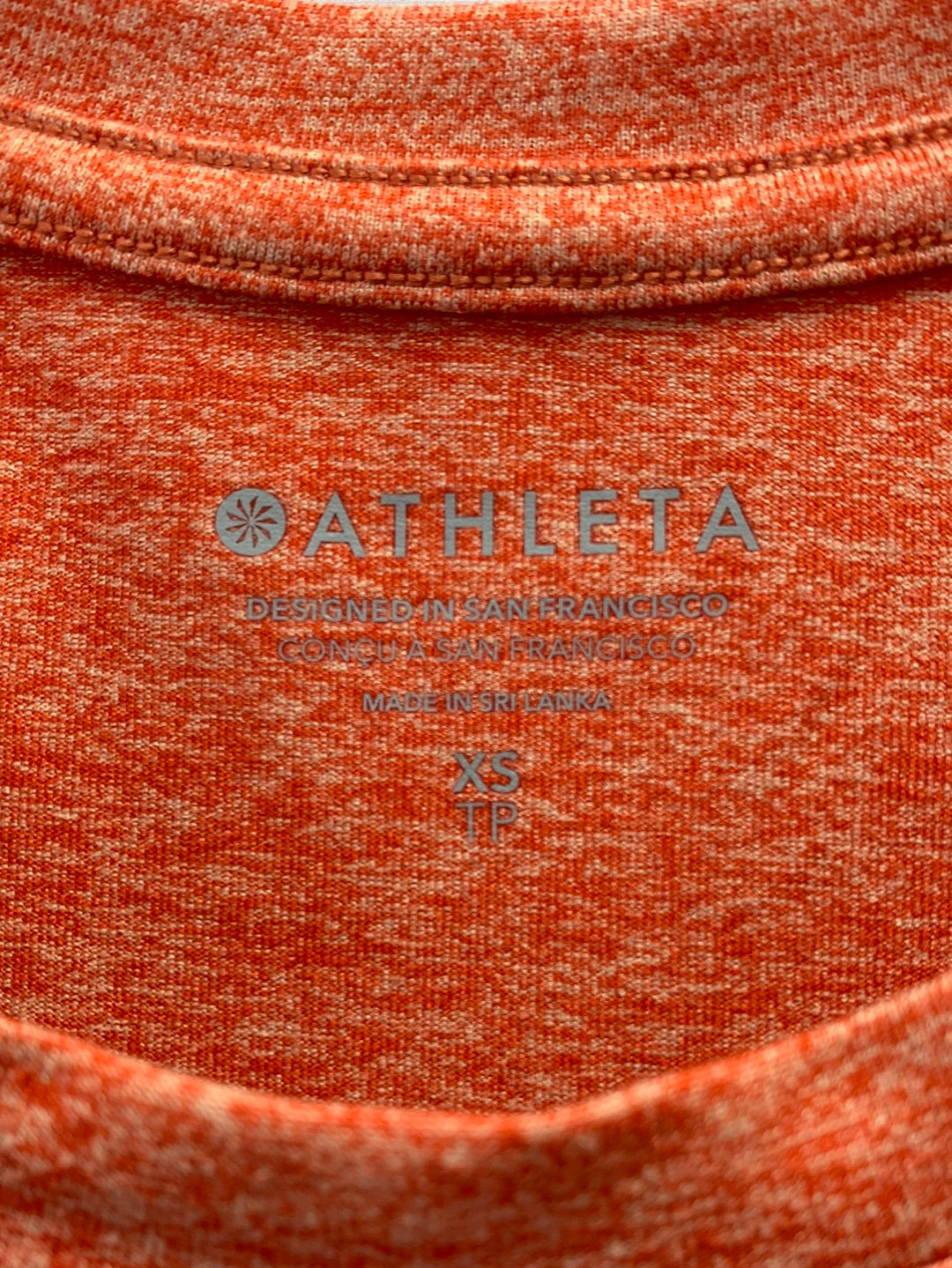 ATHLETA orange heather High Neck Uptempo Tank - X-Small