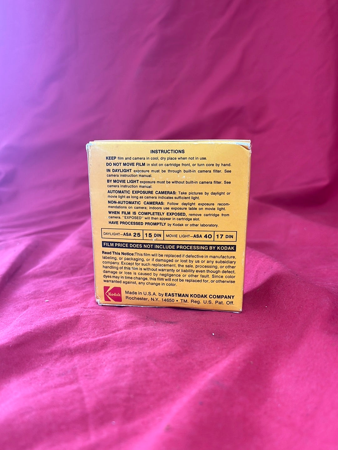 VTG/NIP -- KODAK Kodachrome II Color Movie Film -- Expired Dec 1974