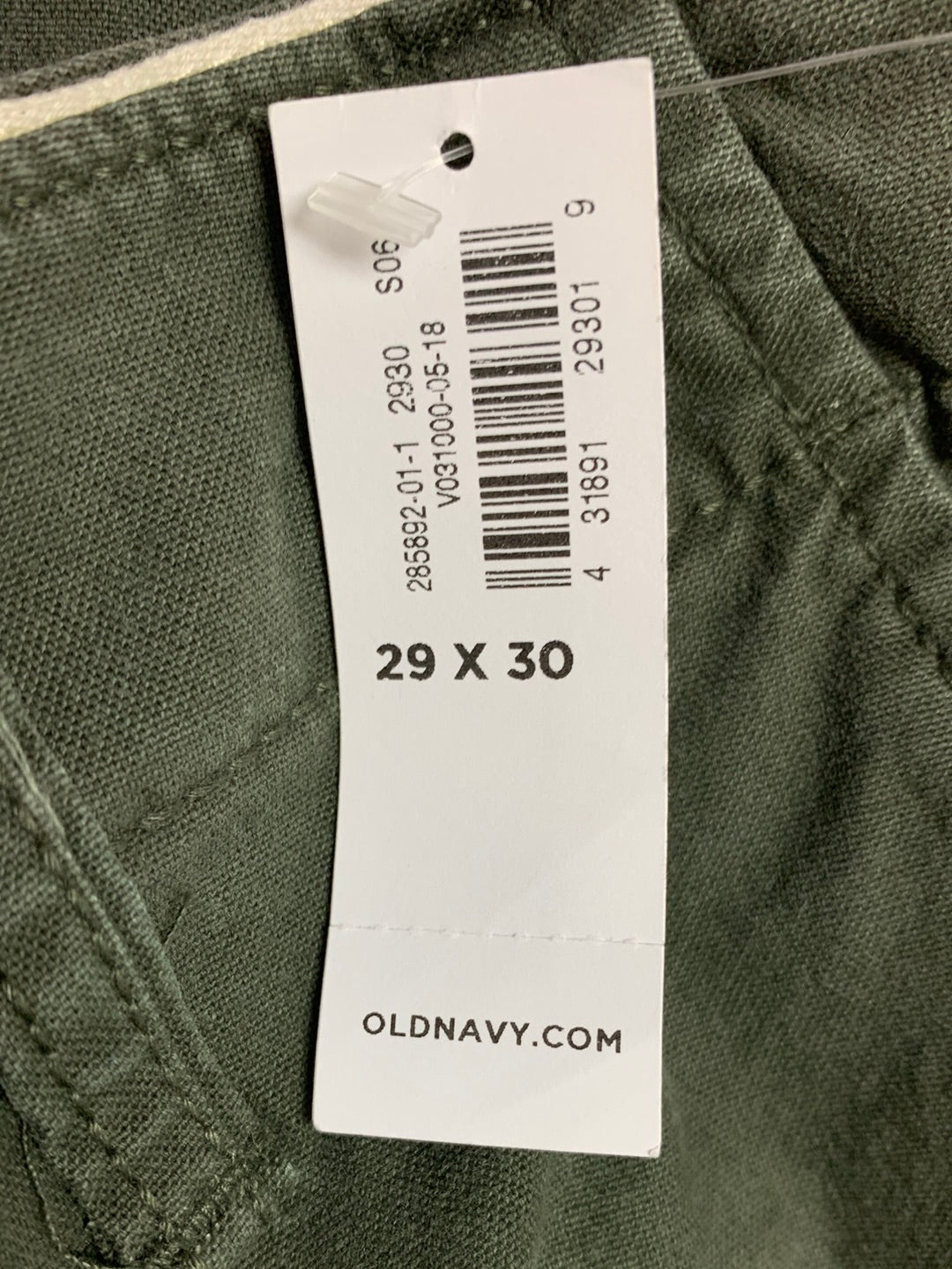 NWT - OLD NAVY olive Lived-In Straight Built-In Flex Cargo Pants - 29 x 30