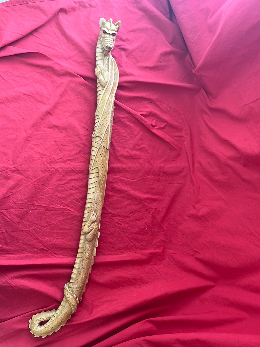 Dragon Sword with Carved Resin Handle and Sheath
