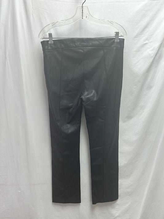 NWT -- DAVID LERNER black Faux-Leather Pants -- Large