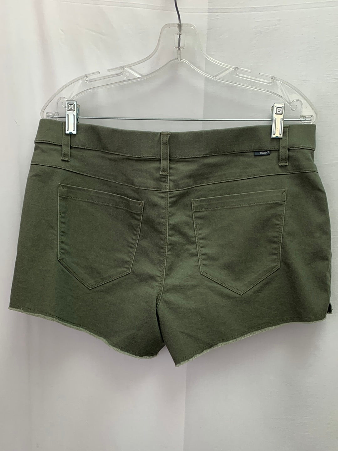 NWT - TOAD & CO olive beetle vintage wash Sequoia Fringe Shorts - 14