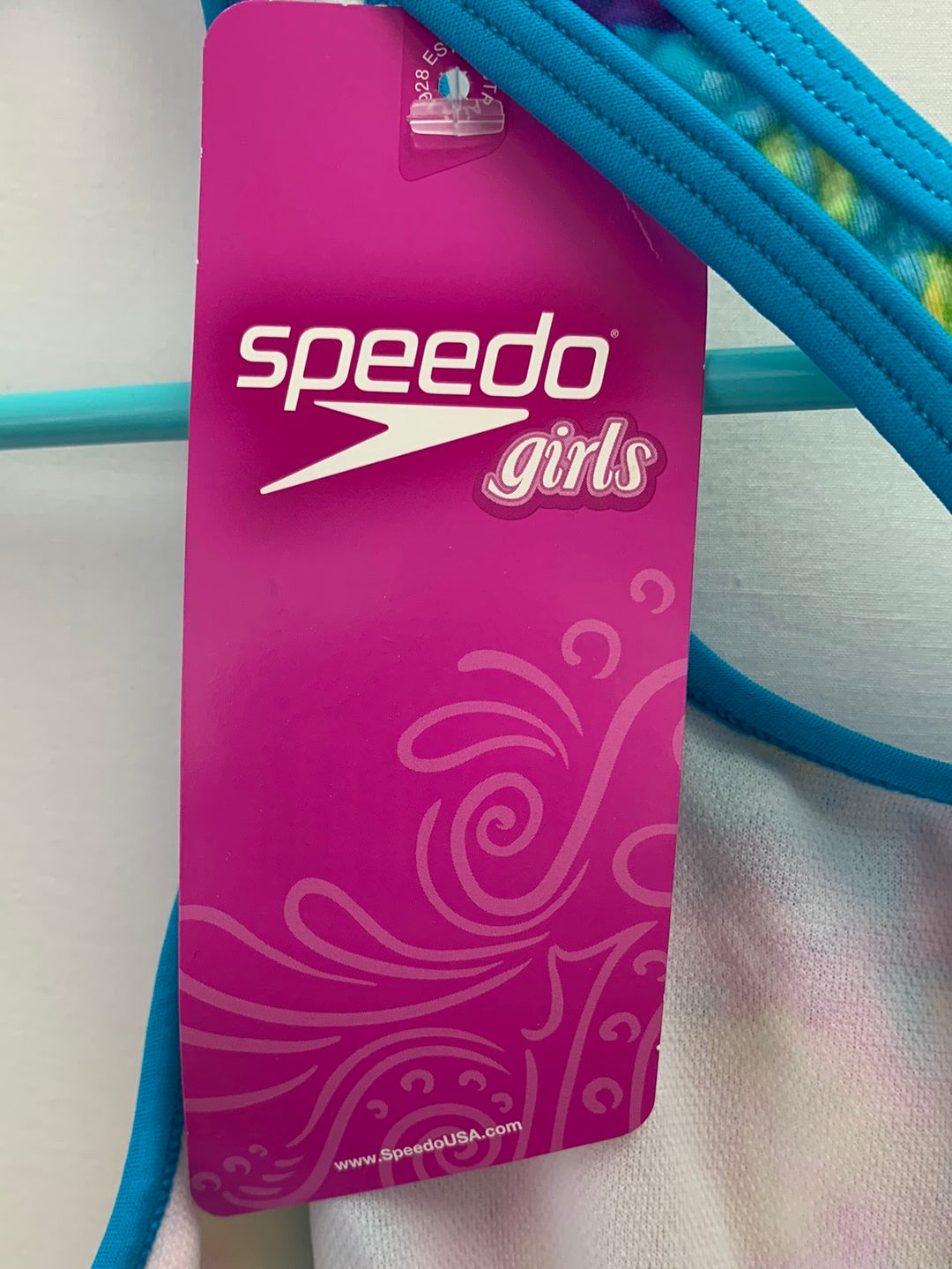 NWT - SPEEDO GIRLS tie dye print One Piece Swimsuit - 14