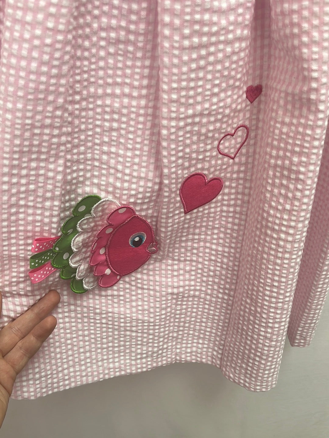 NWT -- BONNIE JEAN Pink and Green Fish Dress -- 6
