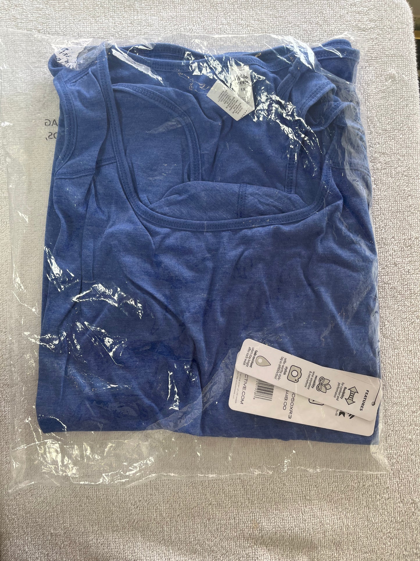 NIP -- RBX Active Blue Twist Back Tank Top -- XL