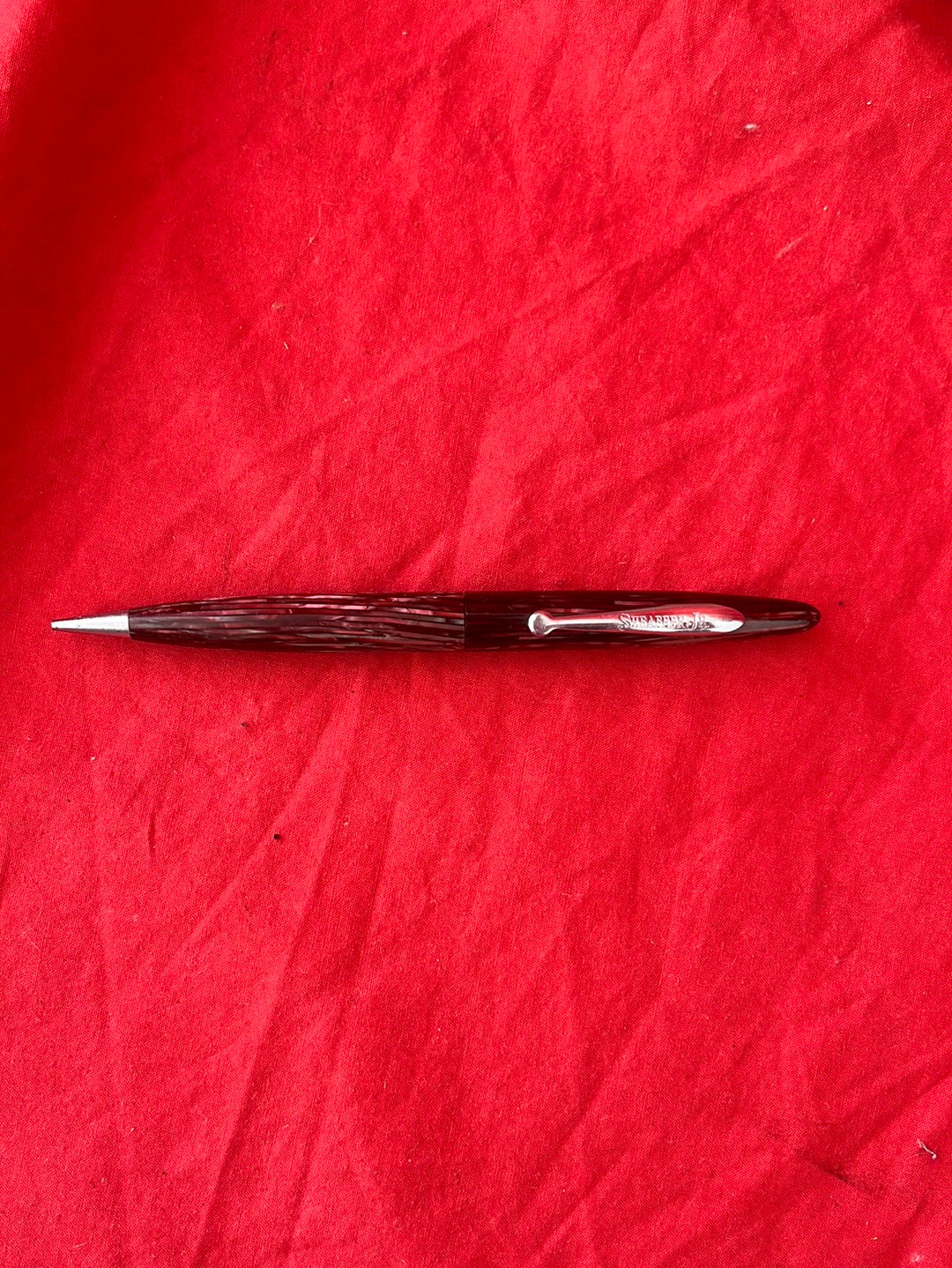 VTG -- SHEAFFER'S Balance Jr. Red-lined Mechanical Pencil and Fountain Pen in Original Case