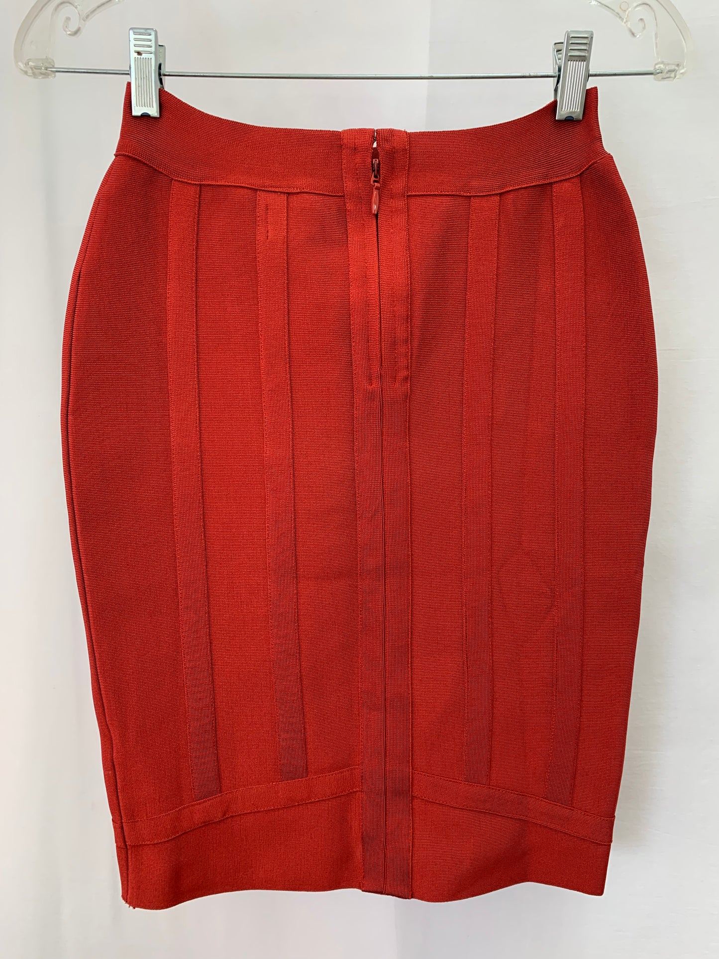 NWT - GRACIA brick red Rayon Bandage Bodycon Pencil Skirt - S