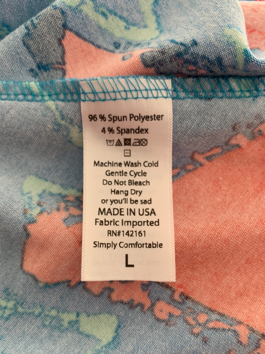 NWT - LULAROE blue red triangle print Jersey Maxi Skirt - L