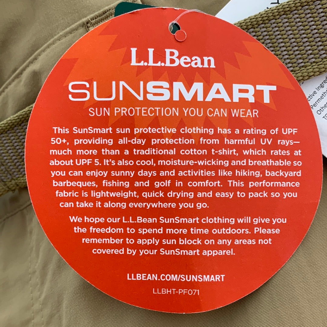 NWT - LL BEAN Dark Khaki UPF 50+ NoFly Zone Zip-Leg Pants - L