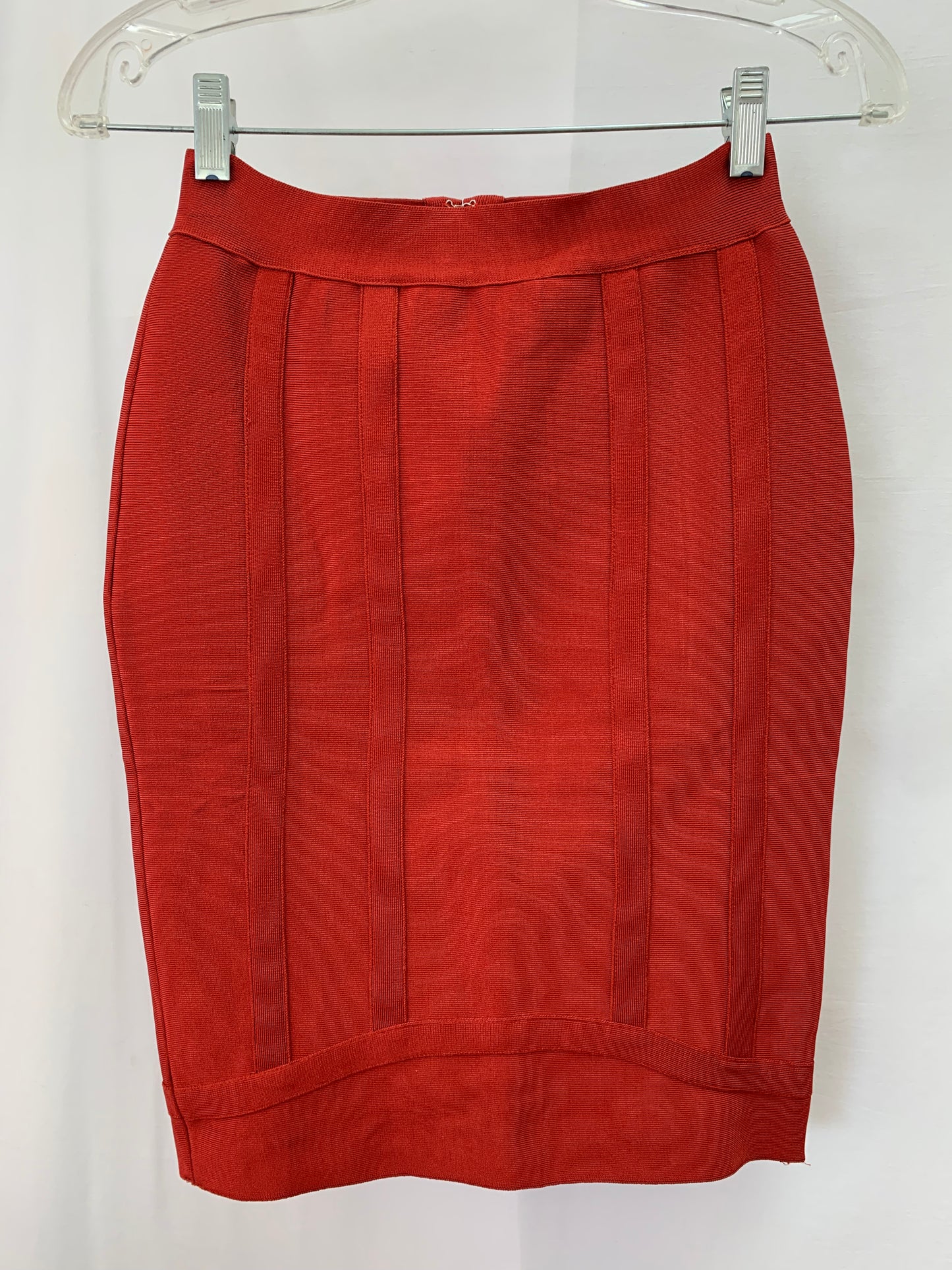NWT - GRACIA brick red Rayon Bandage Bodycon Pencil Skirt - S