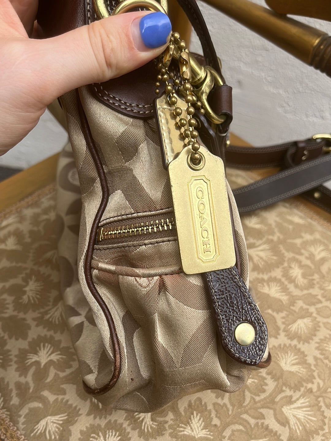 COACH Beige Hobo Bag