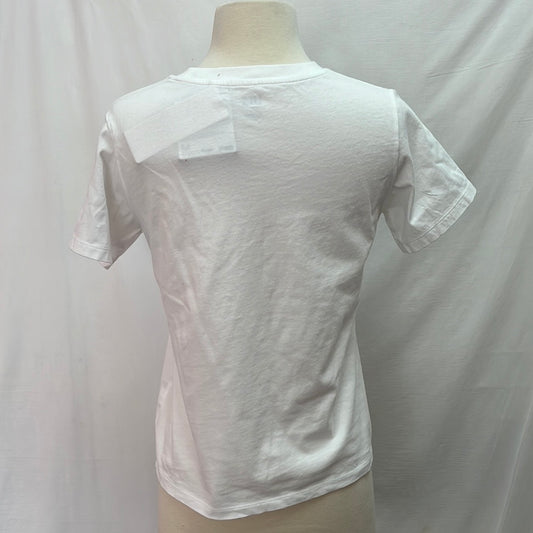 NWT -- Uniqlo White Sanrio Hello Kitty Band Short Sleeve T-Shirt -- XS