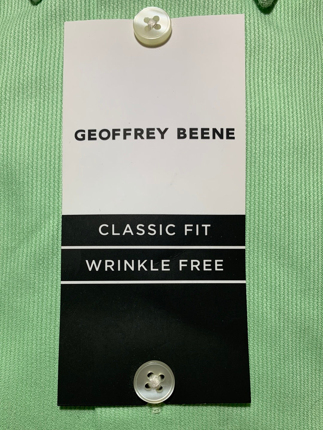 NWT - GEOFFREY BEENE green meadow Classic Fit Wrinkle Free Shirt - 17.5 36-37 XL