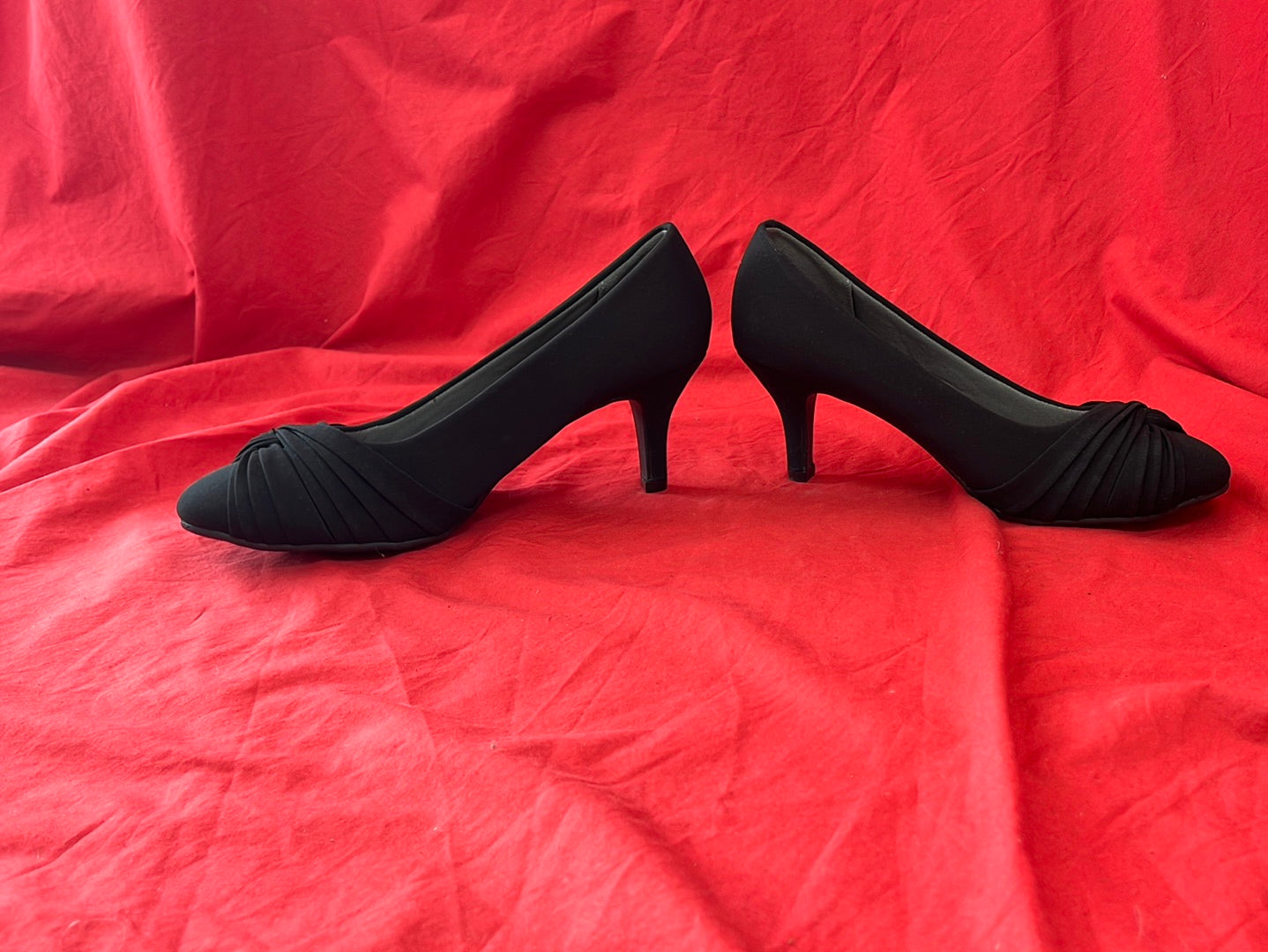 MARBELLA Black Faux Suede Dressy Heel -- Size 9