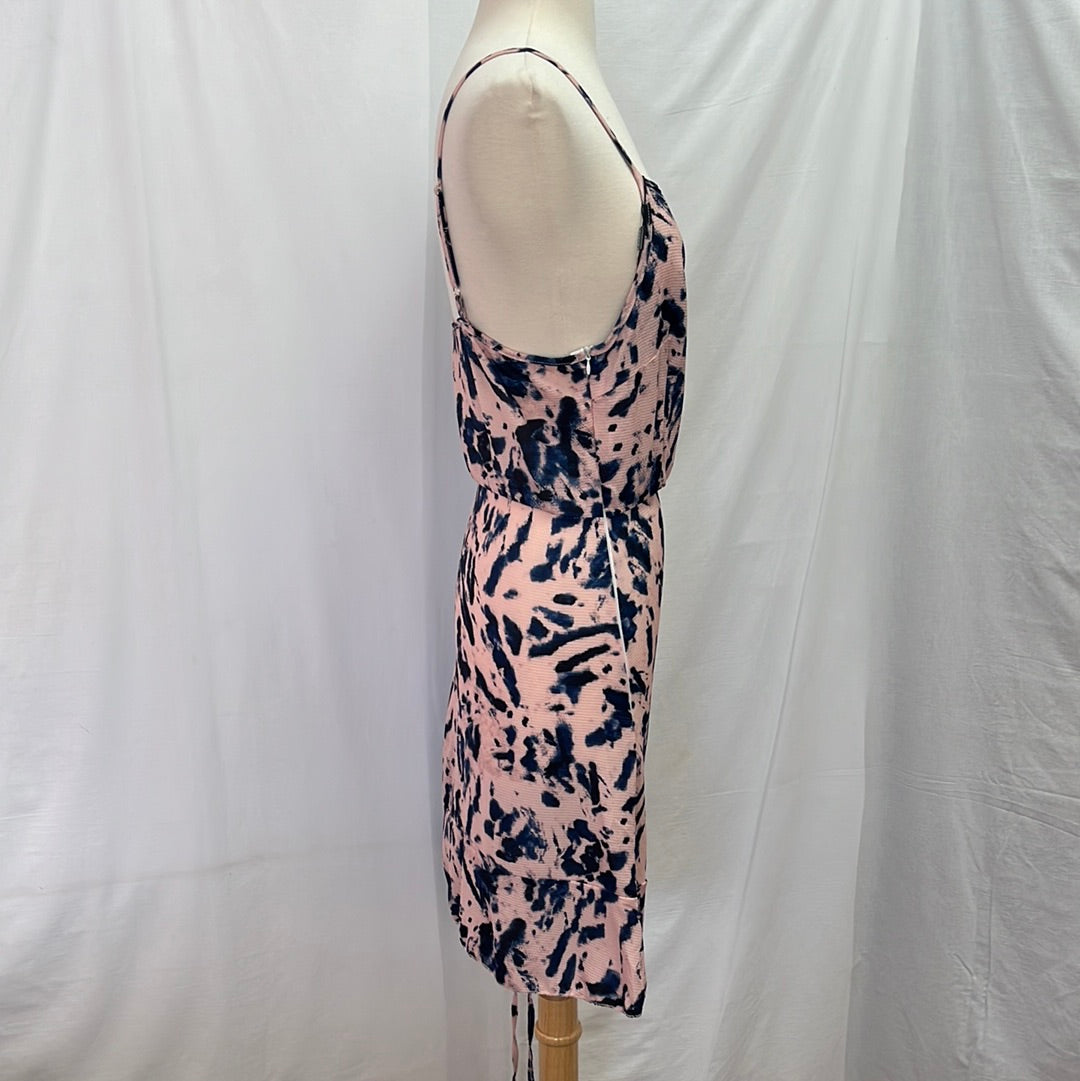 NWT -- Zaful Blue Mauve Tie Dye Spaghetti Strap Mini Sheath Dress -- S