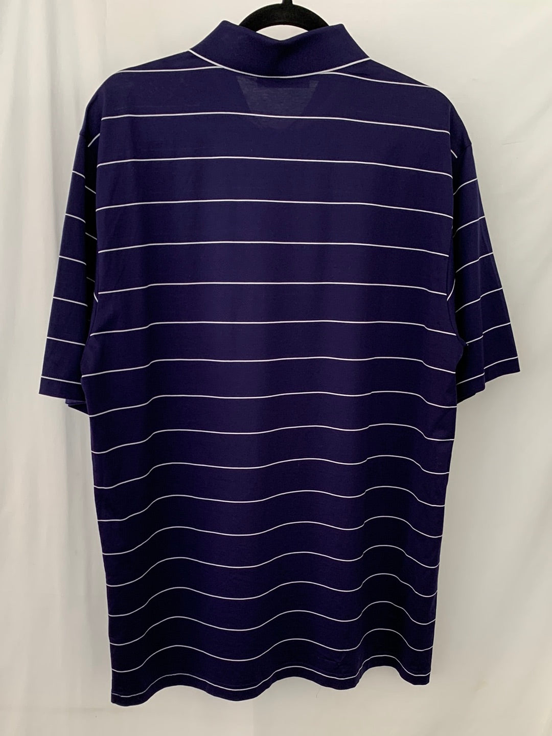 NWT - THE OPEN Navy Stripe 147th Carnoustie Filo di Scozia Golf Polo Shirt - Size L