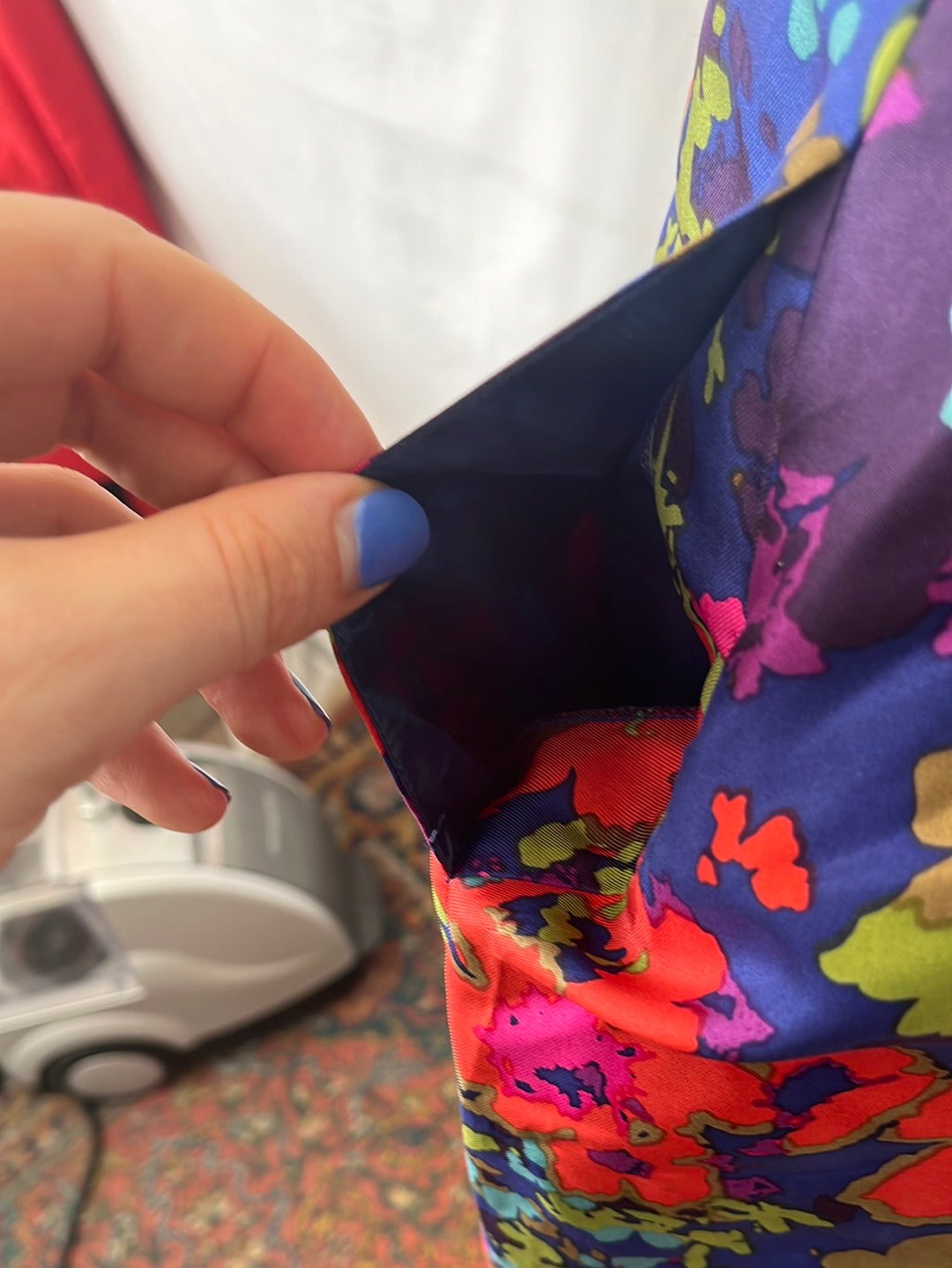 J. CREW Psychedelic Floral Print Silk Pleated A-Line Skirt -- 8