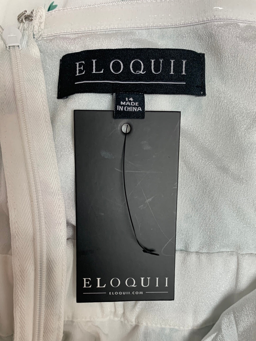 NWT - ELOQUII white floral Halter Jumpsuit - 14