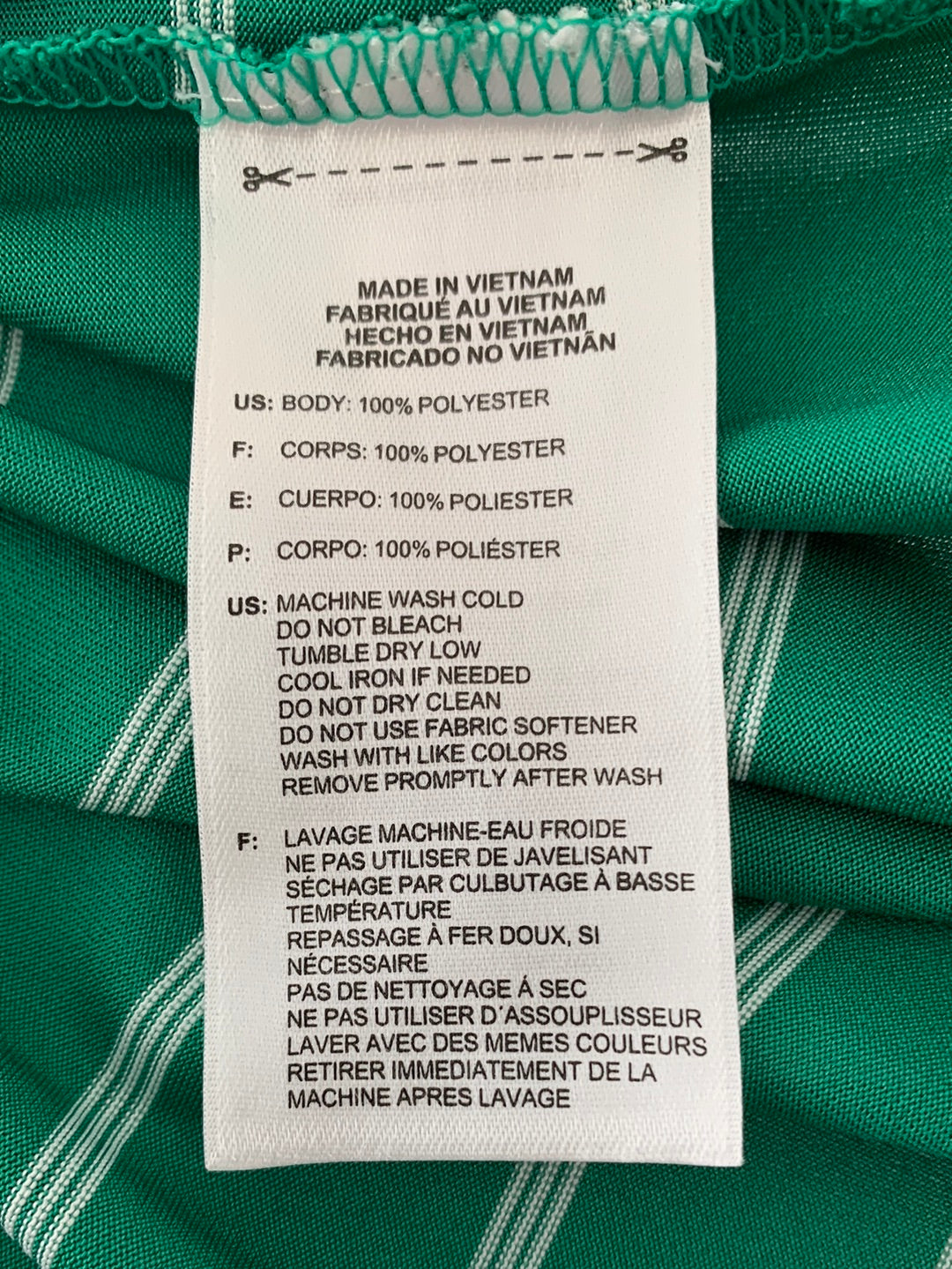 ADIDAS green stripe PureMotion Short Sleeve Golf Polo Shirt - M