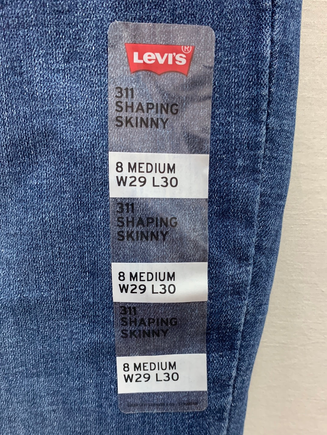 NWT - LEVI'S lapis storm dark wash 311 Shaping Skinny Mid Rise Jeans - 8 M / W29 L30