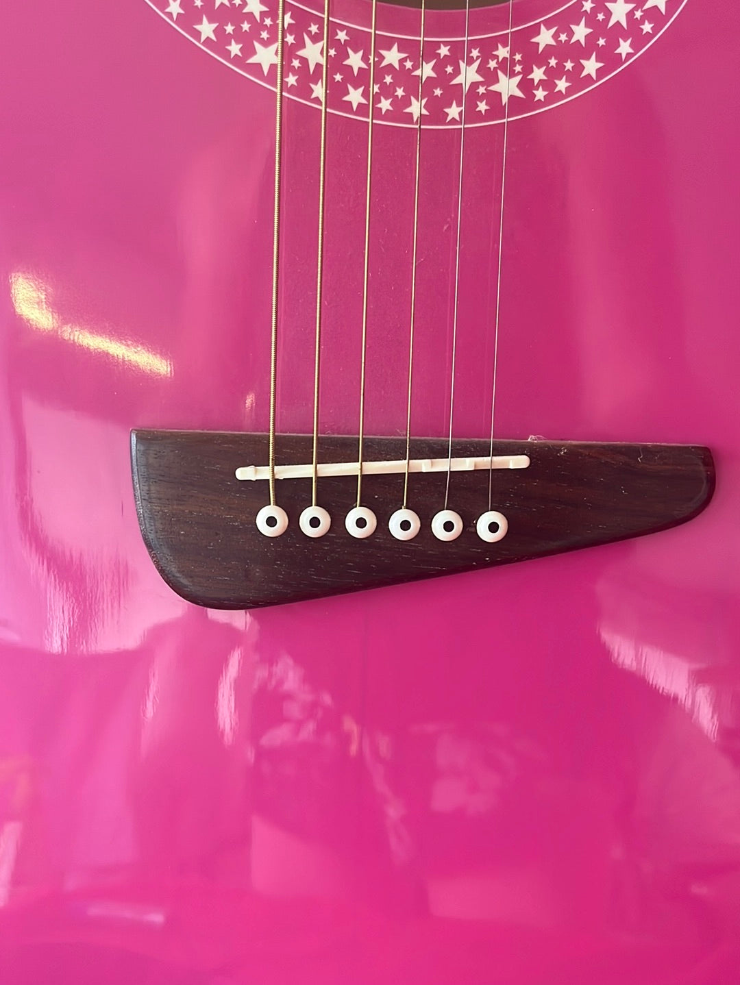 CARLO ROBELLI "Carly" Pink Youth Guitar with Matching Strap and Blue Gig Bag