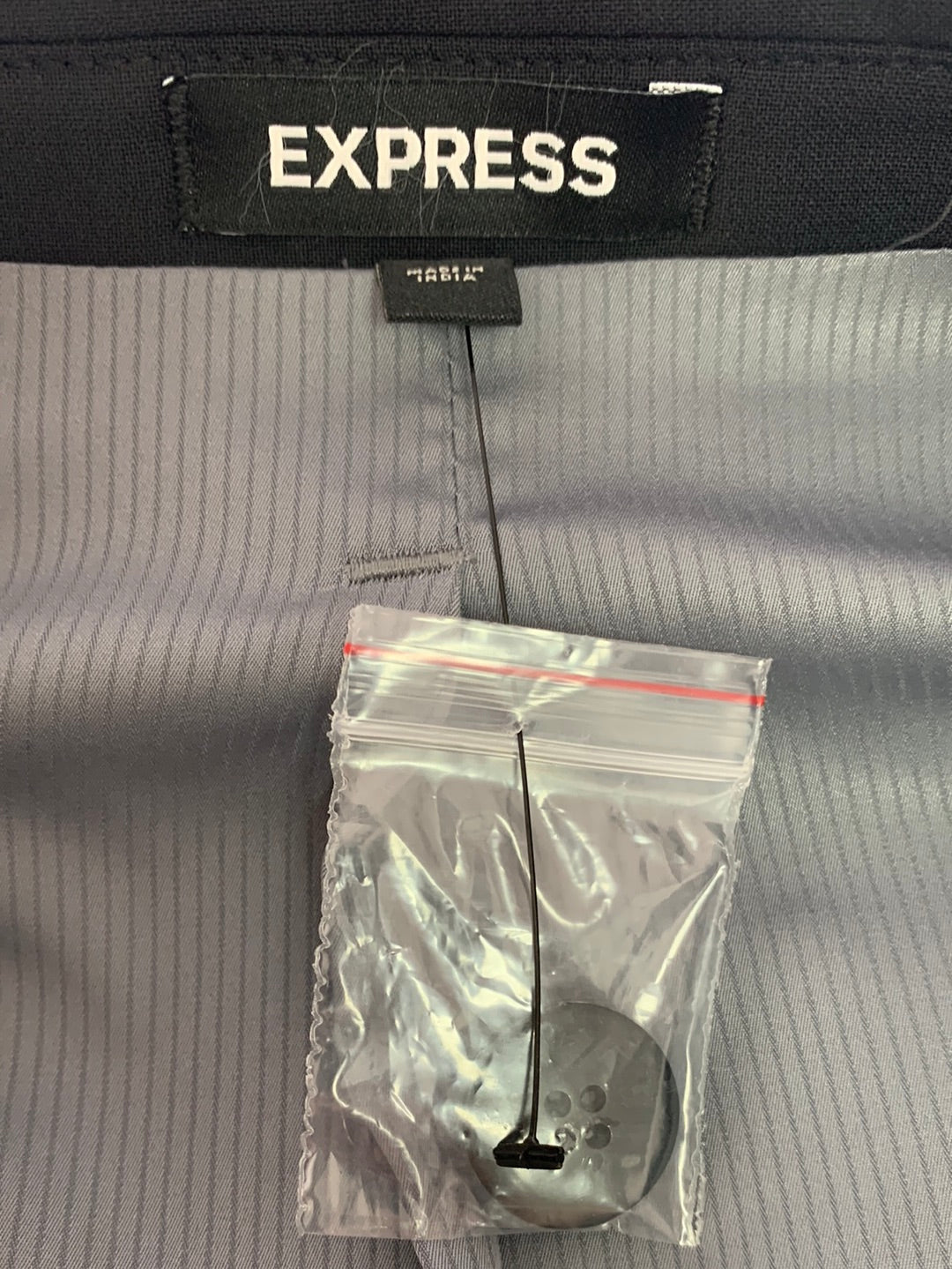 NWT - EXPRESS Black Slim Wool-Blend Modern Tech Suit Jacket - 48R